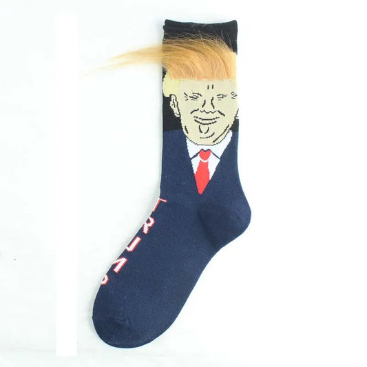 Trump 2024 Orange Hair Blue Socks